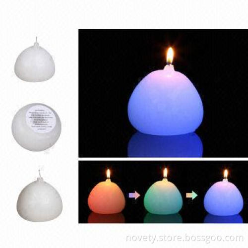 LED Pumpkin-angry Real Smokeless Wax Candle, really change colors when lit